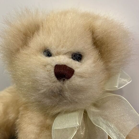 Ganz -Heritage Collection-Message Teddy Bear Tan with yellow ribbon. Size 11” - Picture 2 of 12